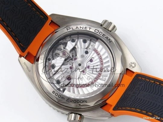 1226 Comfortable Planet Ocean 43.5mm SS VSF 1:1 Best Edition Black Orange Bezel Gray Dial on Nylon Strap A8900 Super Clone V 7730